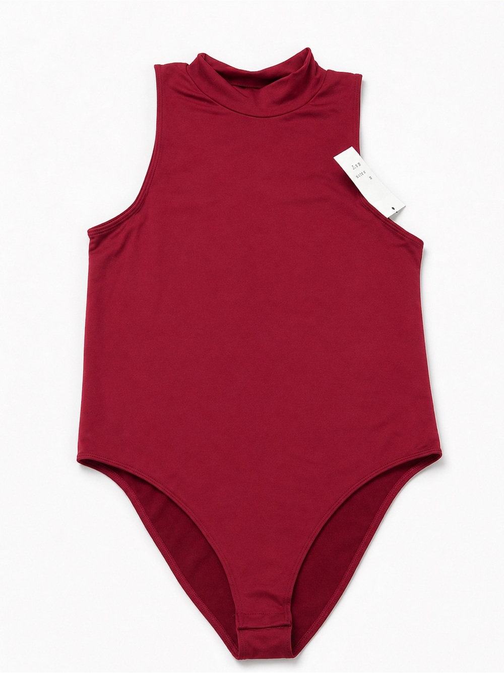 New women’s  Sleeveless High-Neck One-Piece bodysuit in Burgundy